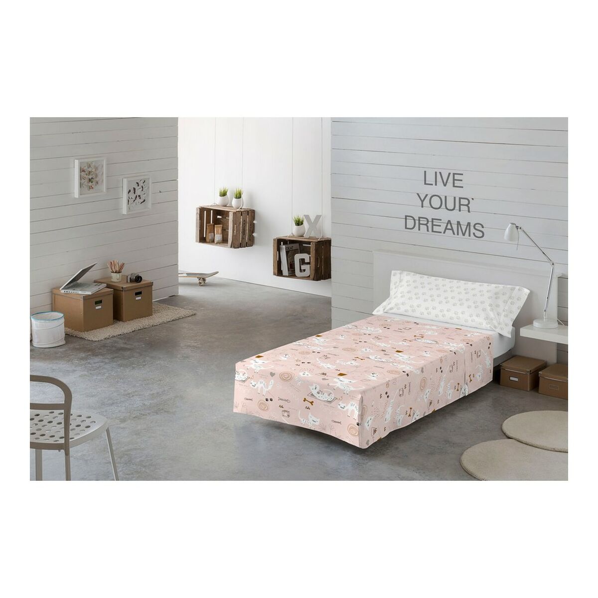 Jeu de draps Panzup Gatos 4 Lit king size 260 x 270 cm